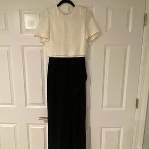 Galvan London Crew Neck Evening Gown, Size Small